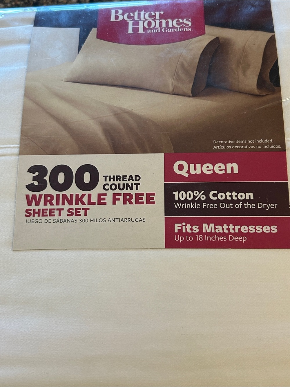 NEW Better Homes And Gardens Crisp White Queen Sheet Set - Picture 2 of 7